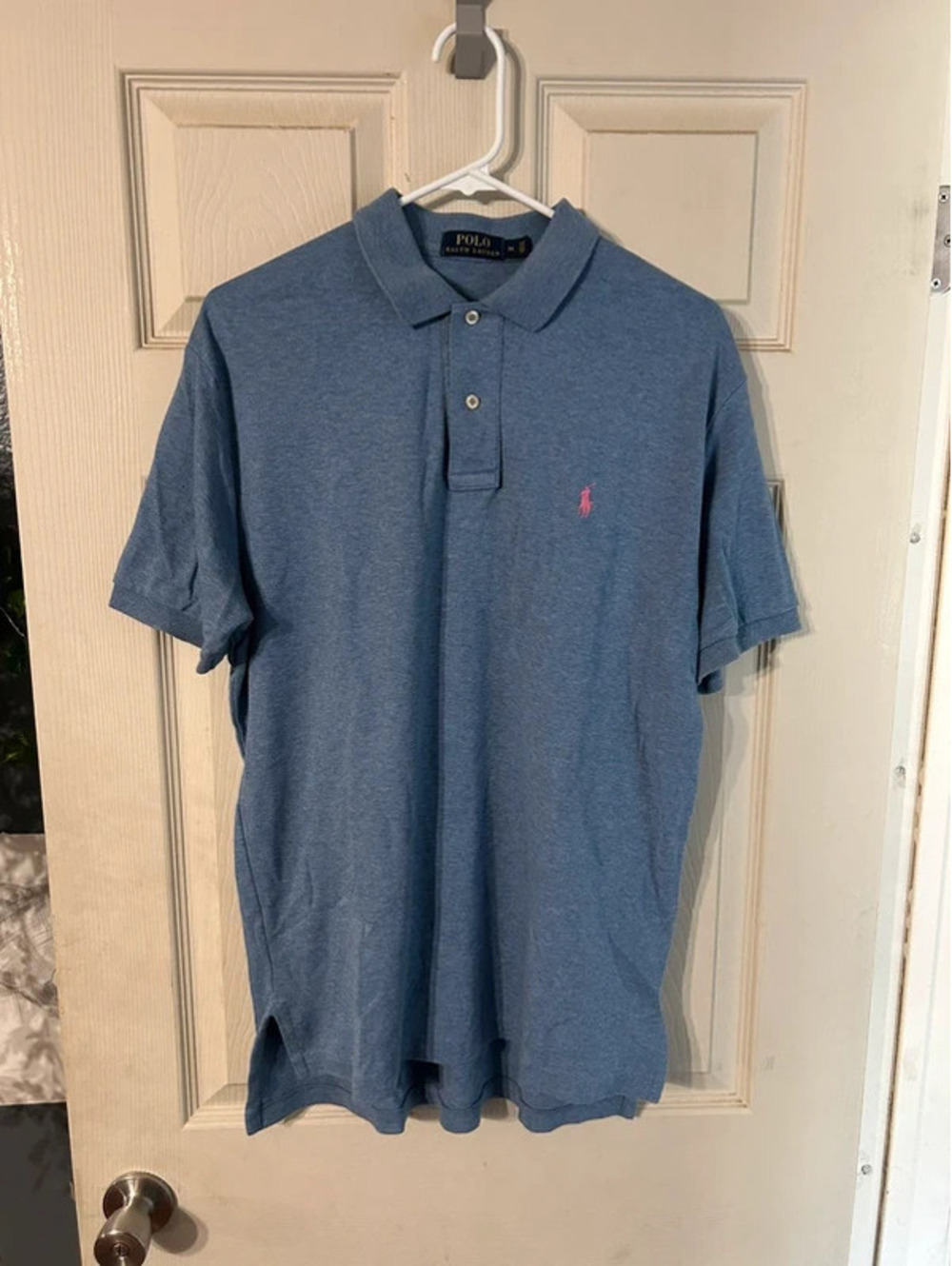 polo ralph lauren blue polo shirt size m